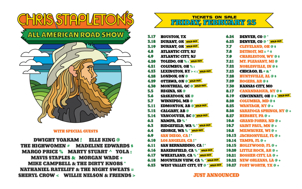 chris stapleton roadshow tour